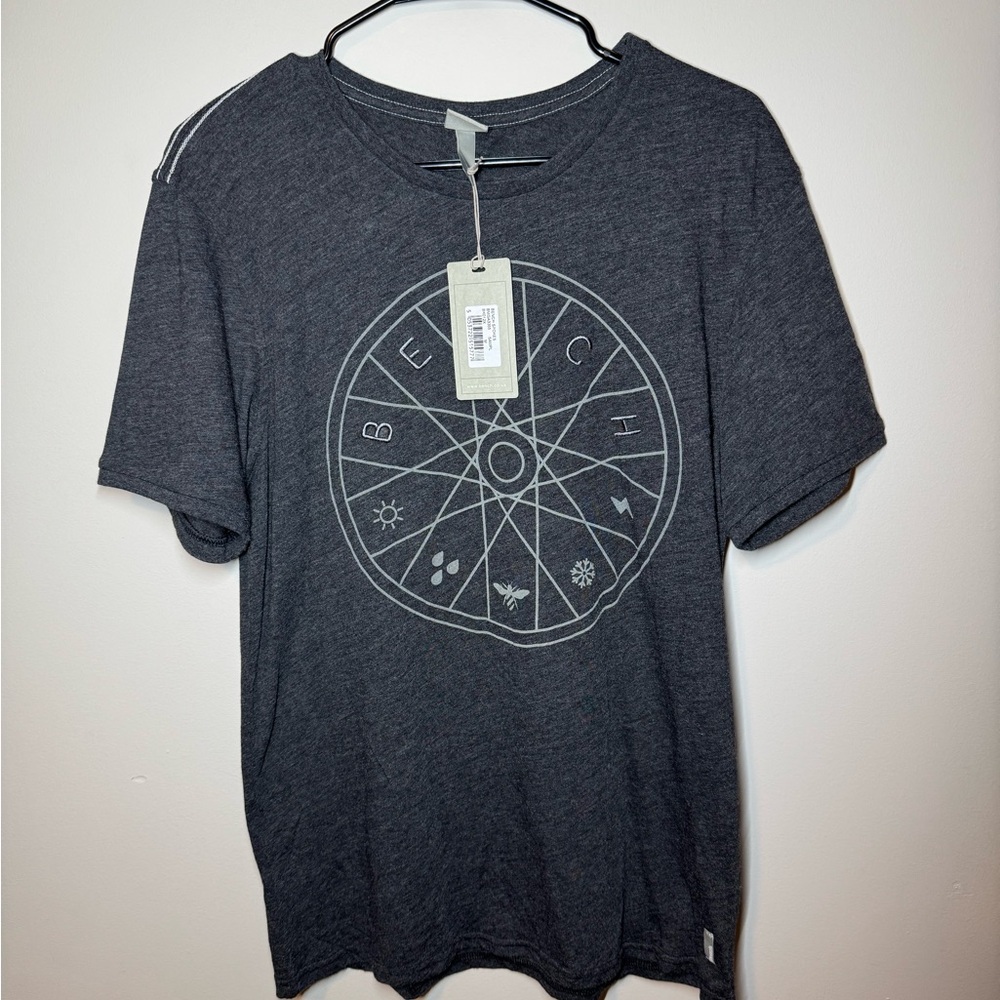Bench “Spokes” Graphic Tee T-Shirt Charcoal Gray Size M NWT